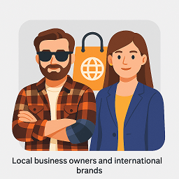 أصحاب الأعمال المحليون والعلامات التجارية العالمية